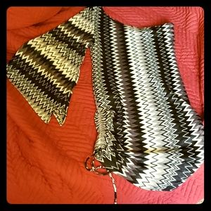 One shoulder 70's body con dress